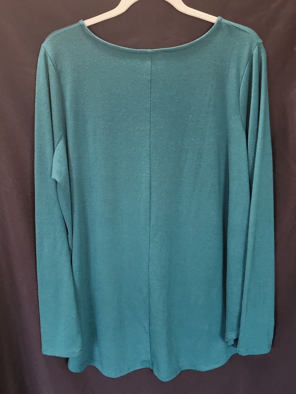 Soft Teal Henley Long Sleeve Top | Zenana | XL - Picture 5 of 5